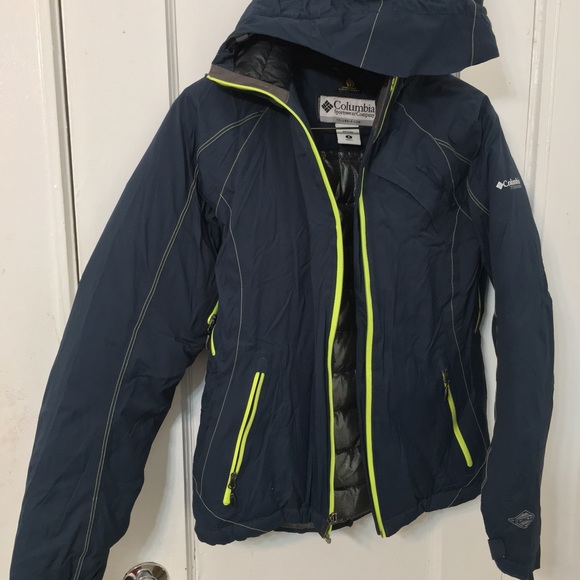 Columbia 700 Thermal Comfort Omni Heated Winter Jacket Navy-Blue Women Size S - Picture 14 of 15
